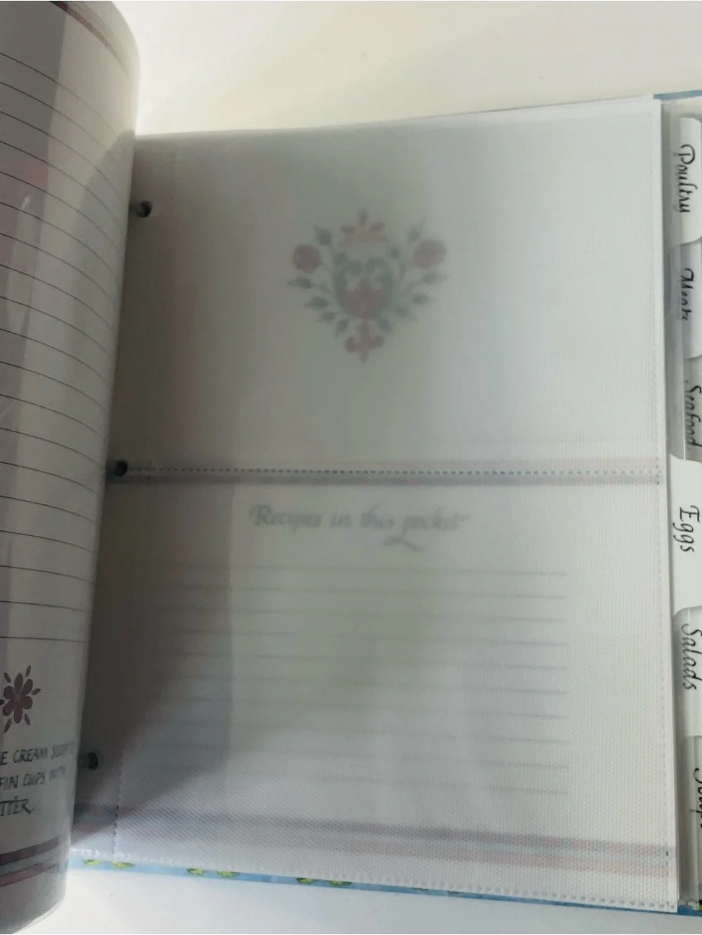 The Family Recipe Collection Book - Blue & Green Floral Cover